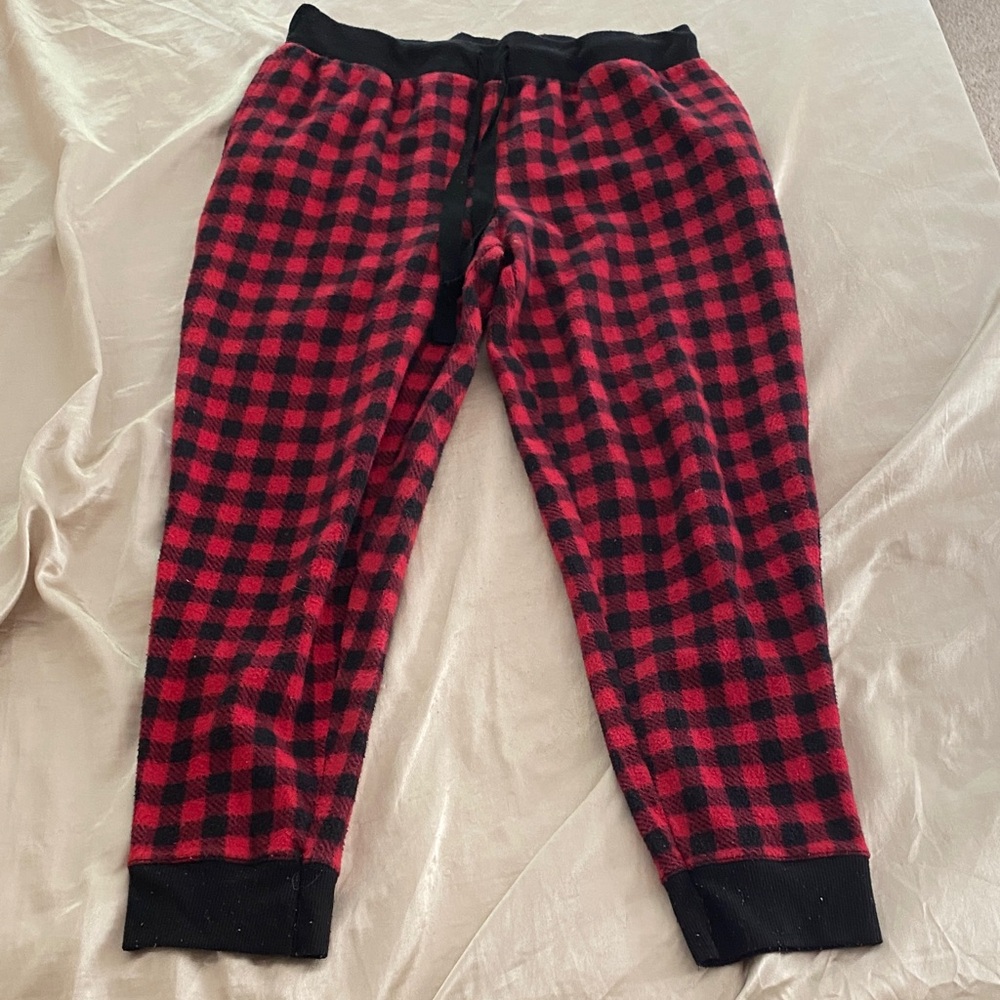 Women's Red and Black Plaid Flannel Pajama Pants